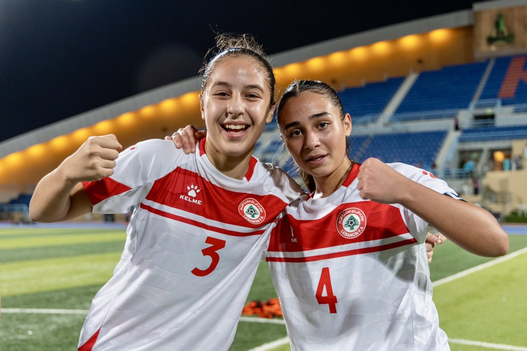 لاعبات منتخب لبنان. (إكس)