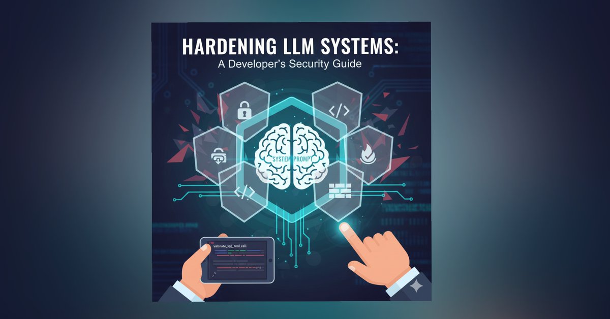 gevpein's tweet photo. Building with LLMs? Secure them first. Here’s a short guide on prompt injection and safe tool calling👇
https://t.co/bW9ovkhwWf

#LLM #LLMs #aisecurity #PromptInjection #Cybersecurity #developers #ArtificialInteligence #GenAI https://t.co/81tFzKcHOs