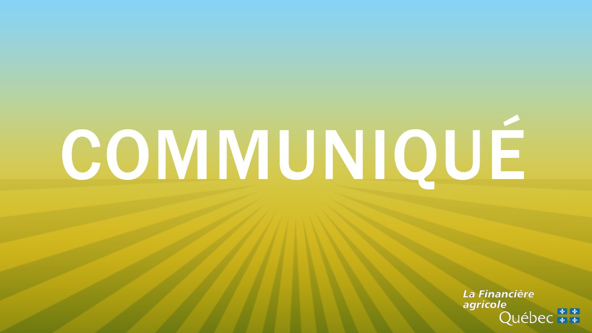 Financière agricole tweet media