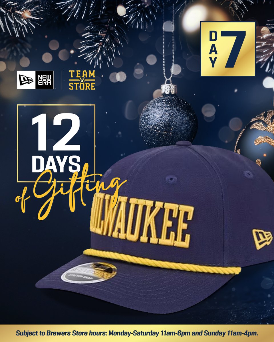 On Day 7 of 12 Days of Gifting presented by @NewEraCap, we’re featuring the Milwaukee Wordmark Rope 9SEVENTY