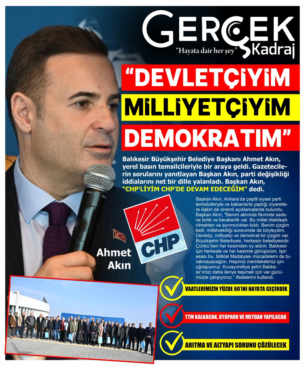 “DEVLETÇİYİM, MİLLİYETÇİYİM, DEMOKRATIM”

gercekkadraj.com/haber/baskan_a…