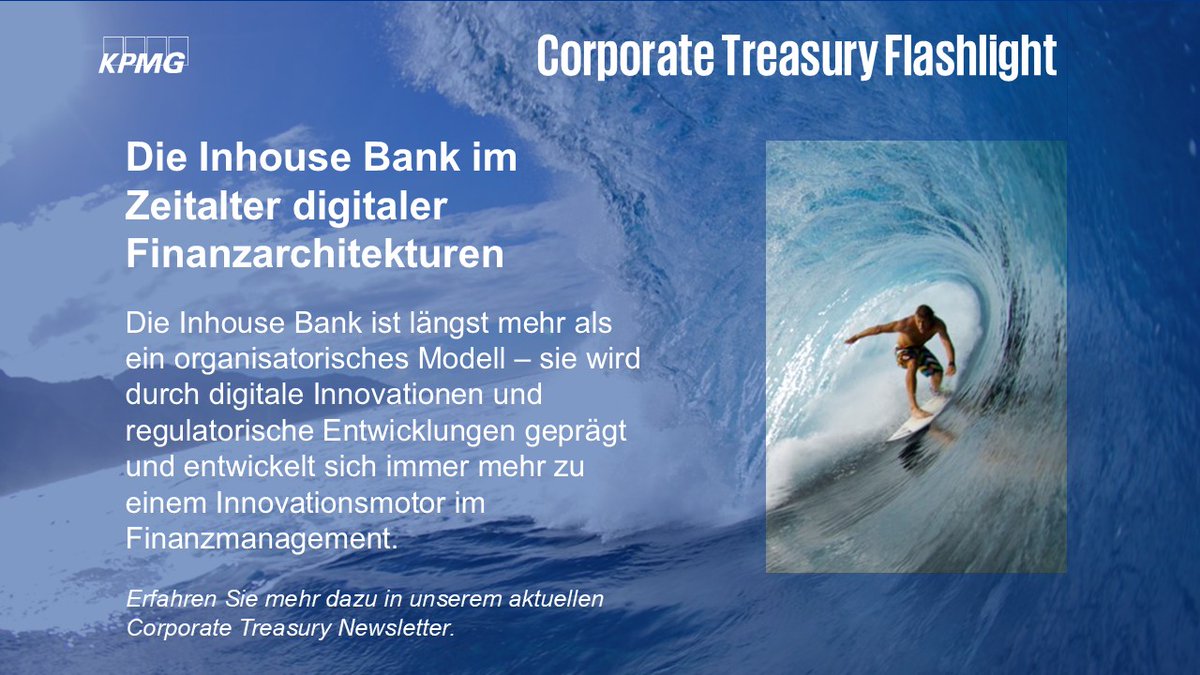 Die Inhouse Bank ist längst mehr als ein organisatorisches Modell – sie wird durch digitale Innovationen und regulatorische Entwicklungen geprägt und entwickelt sich immer mehr zu einem Innovationsmotor im Finanzmanagement. 

#corporatetreasury #treasury kpmggermany.smh.re/04uo