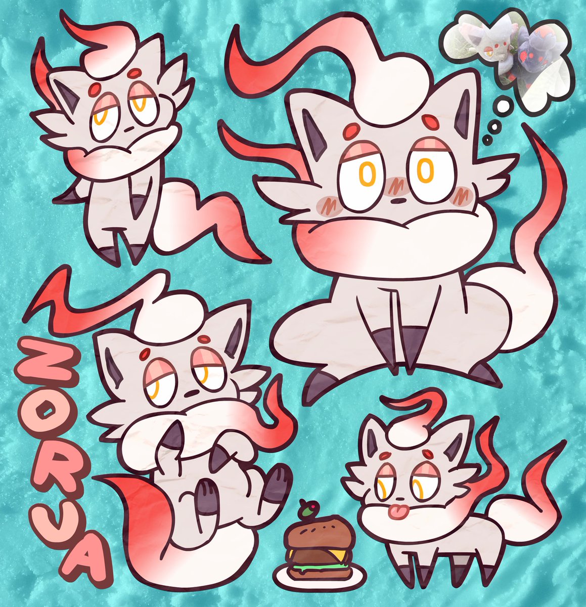 your Zorua is cold, give him a burger