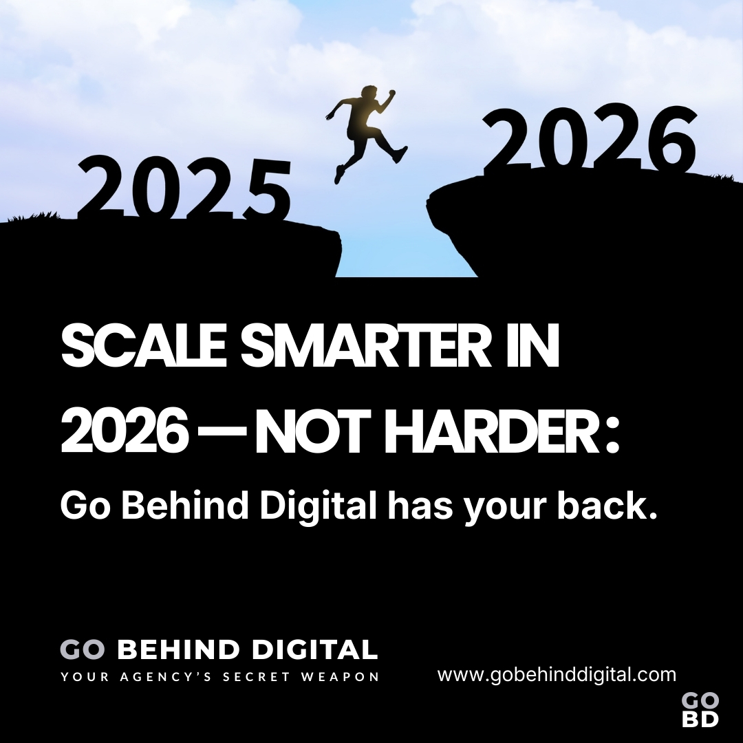 GoBehindDigital's tweet photo. As 2025 ends, smart agencies are upgrading their 2026 strategy. Partner with @GoBehindDigital to scale delivery, win more clients, and grow without hiring. Let’s build your back-end engine.
👉 https://t.co/gkAmuXMXmx

#DigitalAgency #WhiteLabel #AgencyGrowth #ScaleYourAgency https://t.co/9dJ1hZJqkr