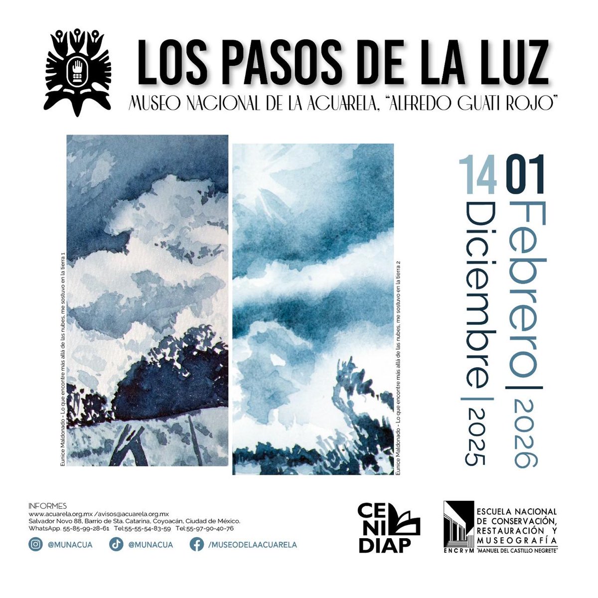 LOS PASOS DE LA LUZ
Museo Nacional de la Acuarela
<a href="/munacuaoficial/">Museo Nacional de la Acuarela</a> 
Apertura el 14 de diciembre de 2025 al 1 de febrero 2026.