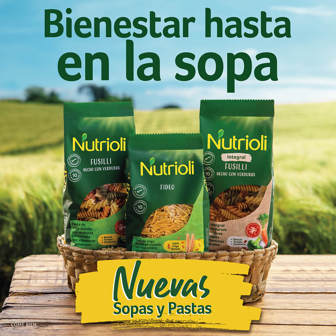 ¡Bienestar hasta en la sopa! 😋

Las nuevas sopas y pastas <a href="/Nutrioli/">Nutrioli®</a> ya llegaron para consentir a tu cocina y darle ese extra de sabor a tus recetas 🍝🍜

Encuéntralas con nosotros y sorprende a tu familia con algo delicioso. 💚
*Aplica en sucursales participantes.