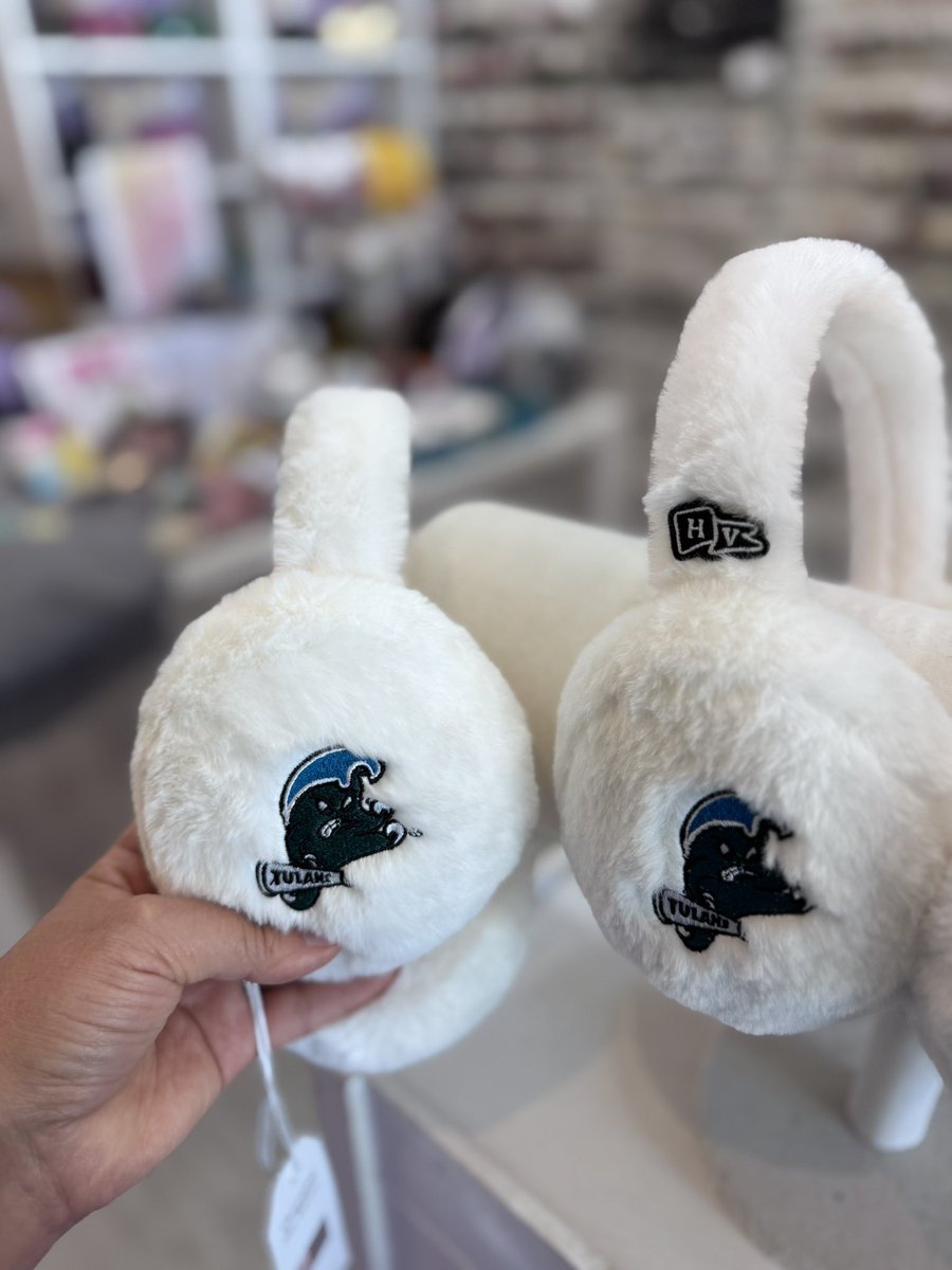 greeniegals's tweet photo. We’ve spied these cutie TU earmuffs at TRENDZ (magazine and also metry rd) for $25 for next week’s chilly game 😍 https://t.co/loJYr24DFq
