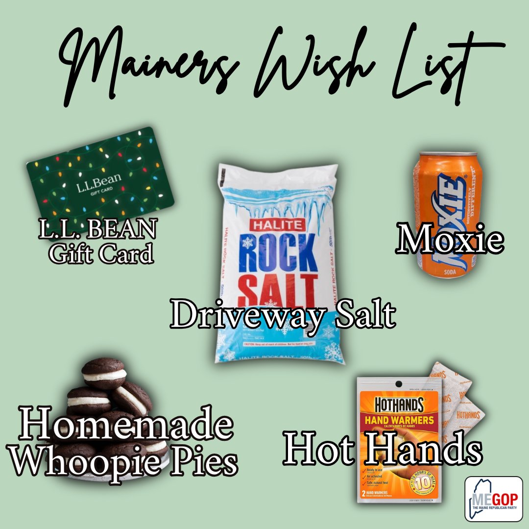 mainegop's tweet image. If you need to do some last-minute Christmas shopping 

#christmas #christmaslist #mepolitics #megop #merepublicans #shopping