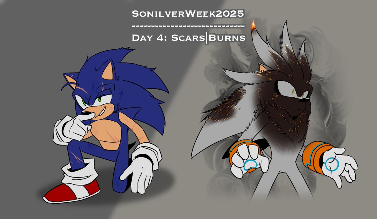 Cramera10's tweet image. Doing sonilver week with my babe♡
@ananasignatov (She's a little late with the 3rd day, needs a little more time, phhh))
Day 4: Scars|Burns 💙🤍
---------------------
#Sonilver #sonilverweek #SilverTheHedgehog #SonicTheHedgehog