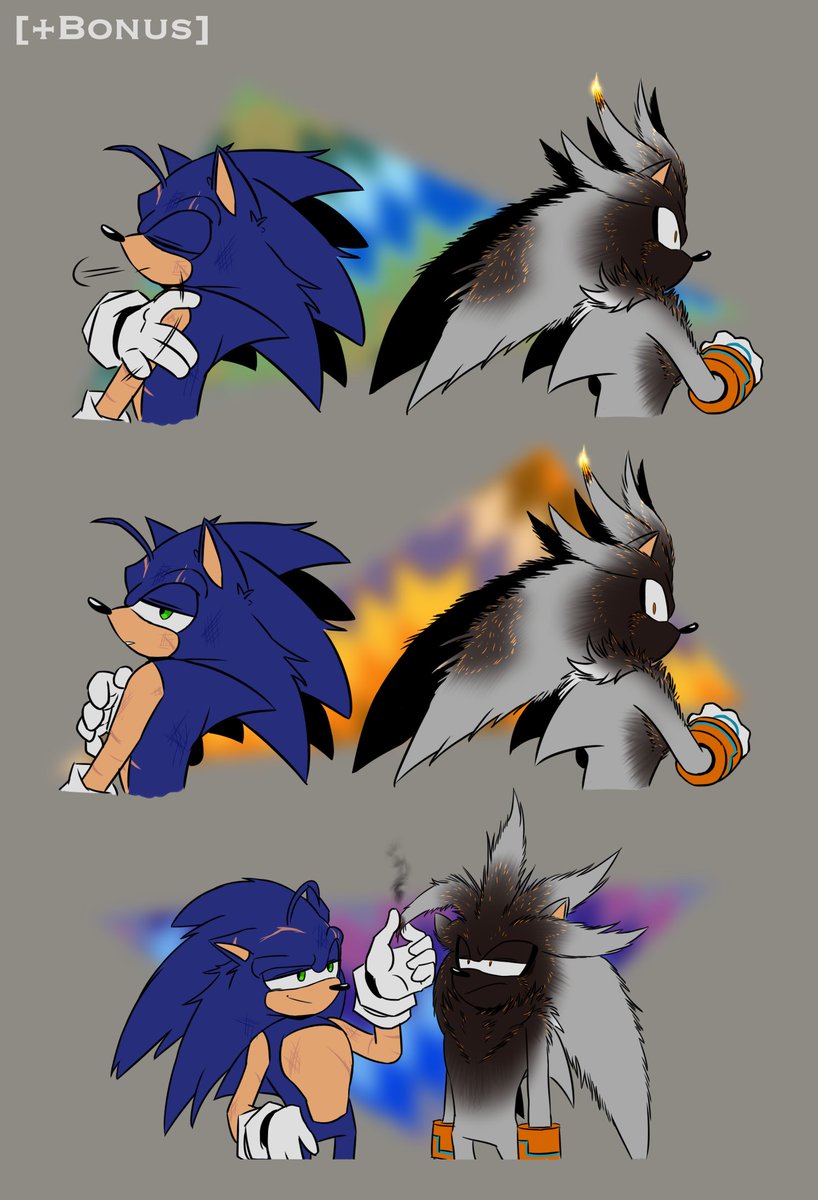 Cramera10's tweet image. Doing sonilver week with my babe♡
@ananasignatov (She's a little late with the 3rd day, needs a little more time, phhh))
Day 4: Scars|Burns 💙🤍
---------------------
#Sonilver #sonilverweek #SilverTheHedgehog #SonicTheHedgehog