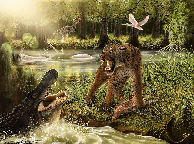 YutyTyrant's tweet photo. 🦖 Daily Paleo 🦖; Smilodon gracilis 

From Early Pleistocene North America, "gracile knife tooth" was the smallest Smilodon species, ranging from leopard to jaguar size. Despite this, it was exactly gracile since it had already evolved a robust build with powerful forelimbs https://t.co/lJlsmdE3mt