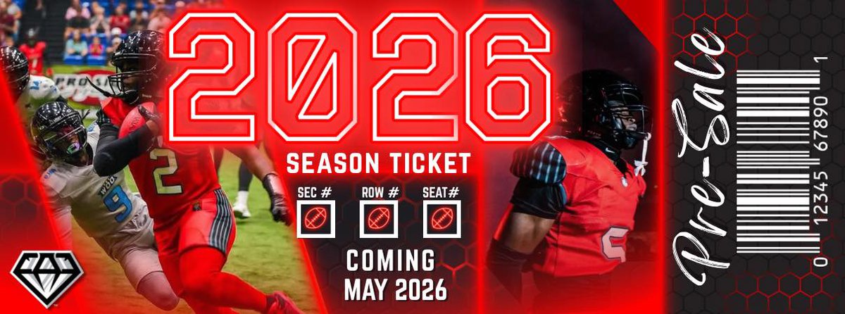 ArDiamondsIFL's tweet photo. 📷 SEASON PASSES ARE NOW LIVE! 📷
Lock in your season passes today and secure your spot for an action-packed year of arena football.

*You will make your seat selection closer to kickoff. https://t.co/brywCOapCY