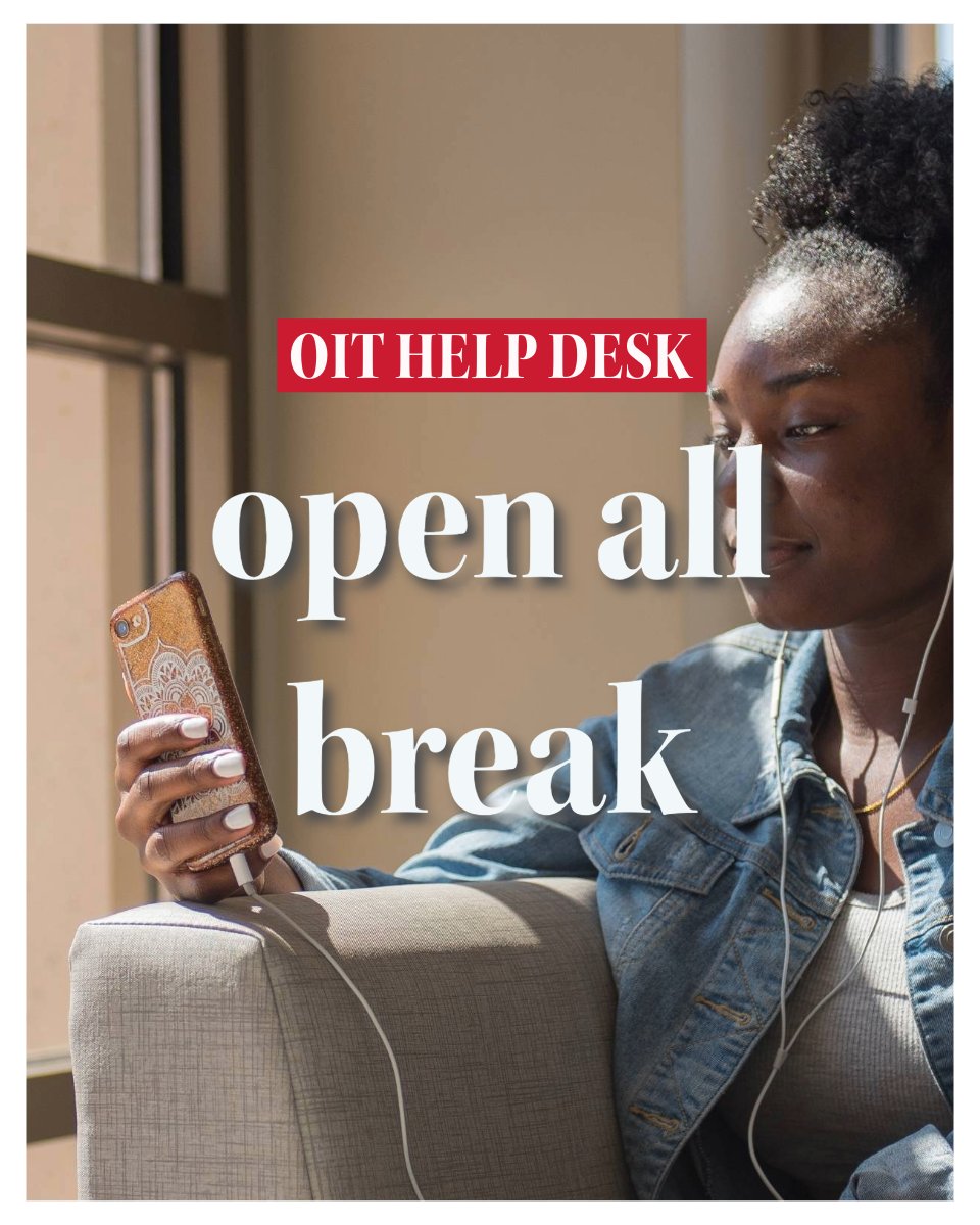 The OIT Help Desk will be available to faculty and students through the entire Winter Break