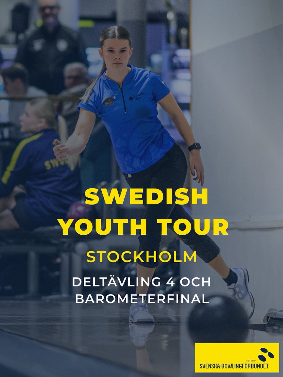 I helgen går årets upplaga av Swedish Youth Tour i mål. Den fjärde och avslutande deltävlingen samt tourens barometerfinal spelas vid New Bowl Center Gullmarsplan i Stockholm.

➡️ swebowl.se/nyheter/nyhete…