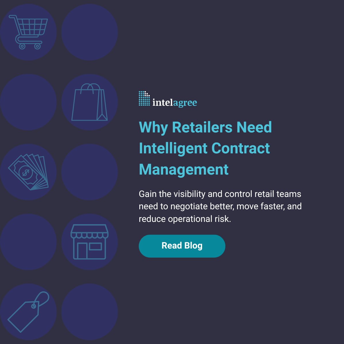 Retail teams move fast — their contracts should too.

AI-powered contract management gives retailers the visibility and contract intelligence they need to negotiate confidently, reduce risk, and keep operations running smoothly.

Read the blog:
hubs.la/Q03XVrrl0
