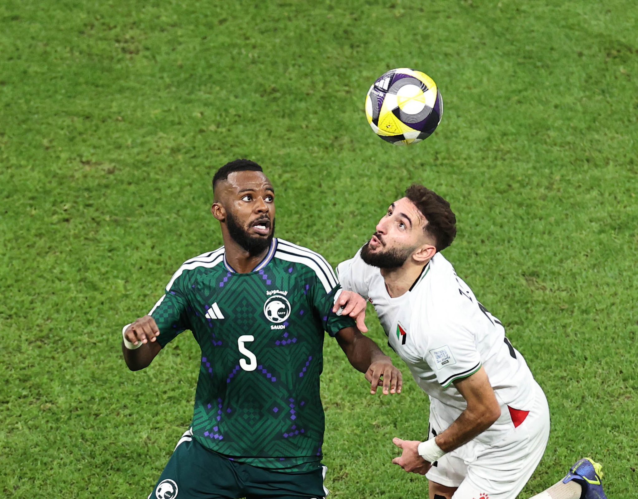 بداية الشوط الإضافي الأول. المنتخب السعودي 1 1 فلسطين #السعودية_فلسطين 