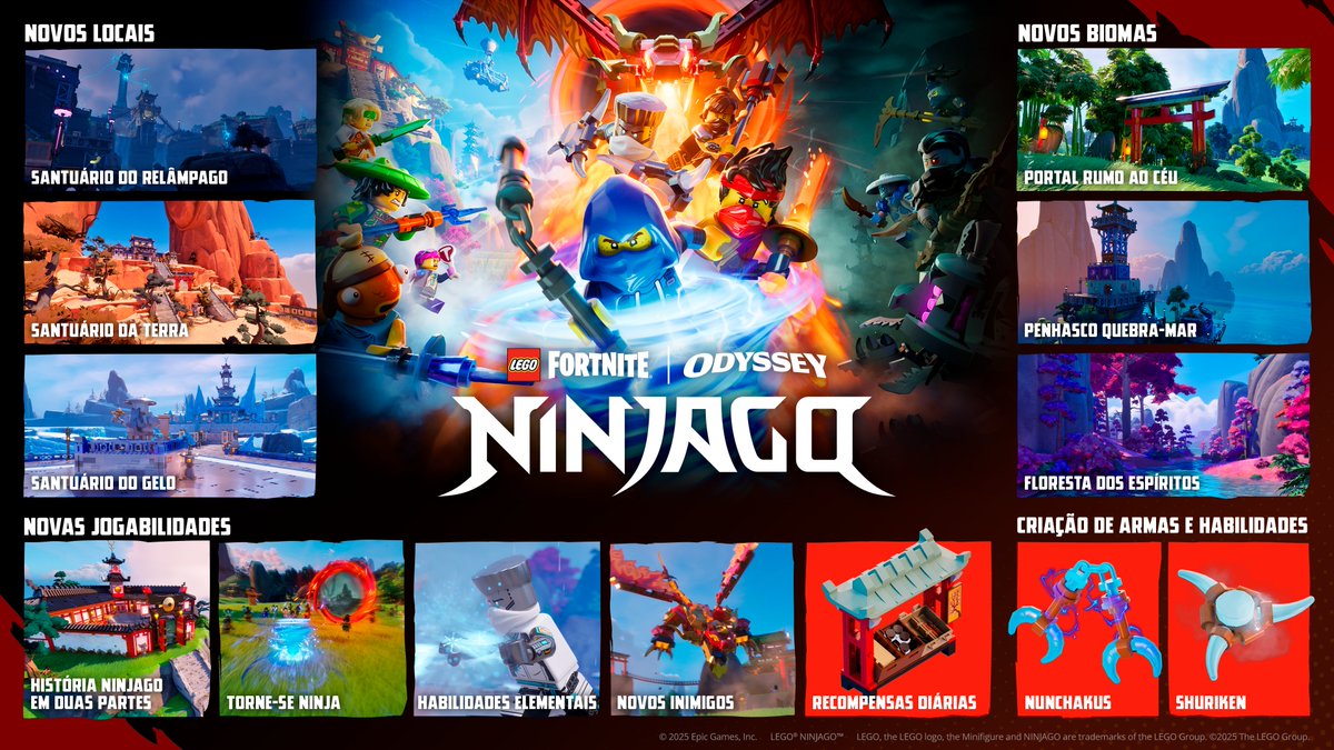 Prepare-se para NINJAGO: Ascensão do Ninja, em Odyssey!