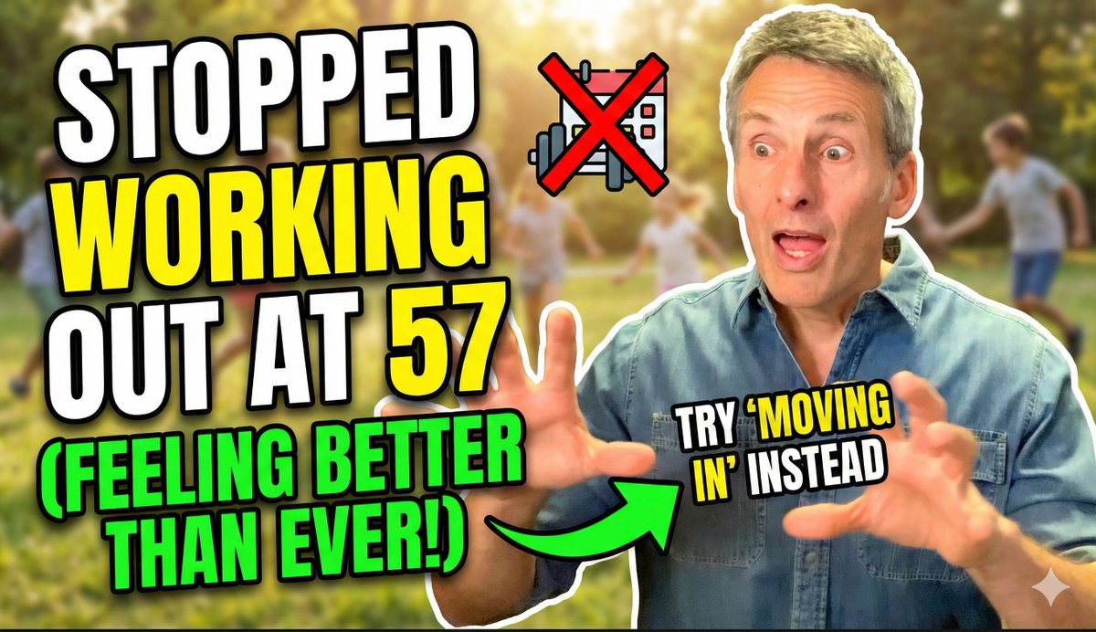runningraw's tweet photo. Why I Stopped "Working Out" at 57 (And Feel Better Than Ever) https://t.co/rLwk0Bktwh via @YouTube https://t.co/HFmhuDKL8P