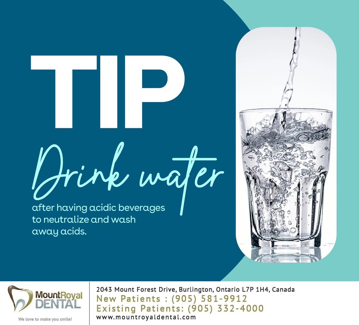 Did you know that your favorite drinks could be eroding your enamel? We’re dedicated to helping you maintain a strong, beautiful smile. Visit us at Mount Royal Dental for personalized tips on protecting your teeth. #enamel #burlington #ON #mountroyaldental