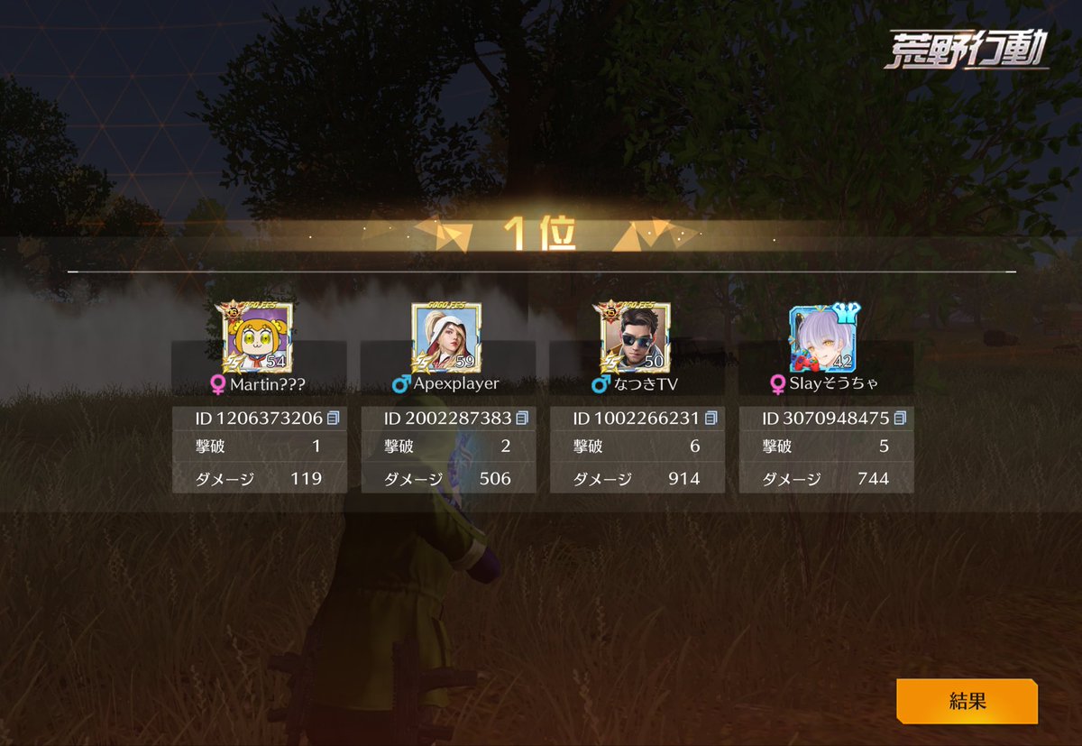 _tk2x's tweet image. ゴルタイと深夜
久しぶりのリザルト
味方ゲーでした