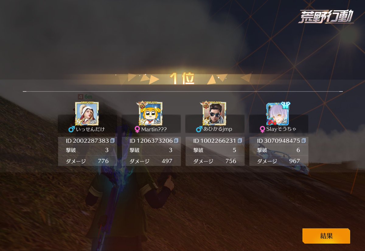 _tk2x's tweet image. ゴルタイと深夜
久しぶりのリザルト
味方ゲーでした