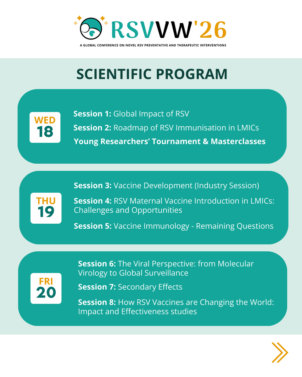 ReSViNET's tweet photo. RSVVW’26 Highlights as we are preparing for Rome.
The Scientific Advisory Committee, a highlight of the Scientific Program, and some pictures of the conference venue.

#RSVVW26 #ReSViNET #RSVResearch #GlobalHealth #HealthConference #Rome2026RSVVW https://t.co/7u9iixVHwZ