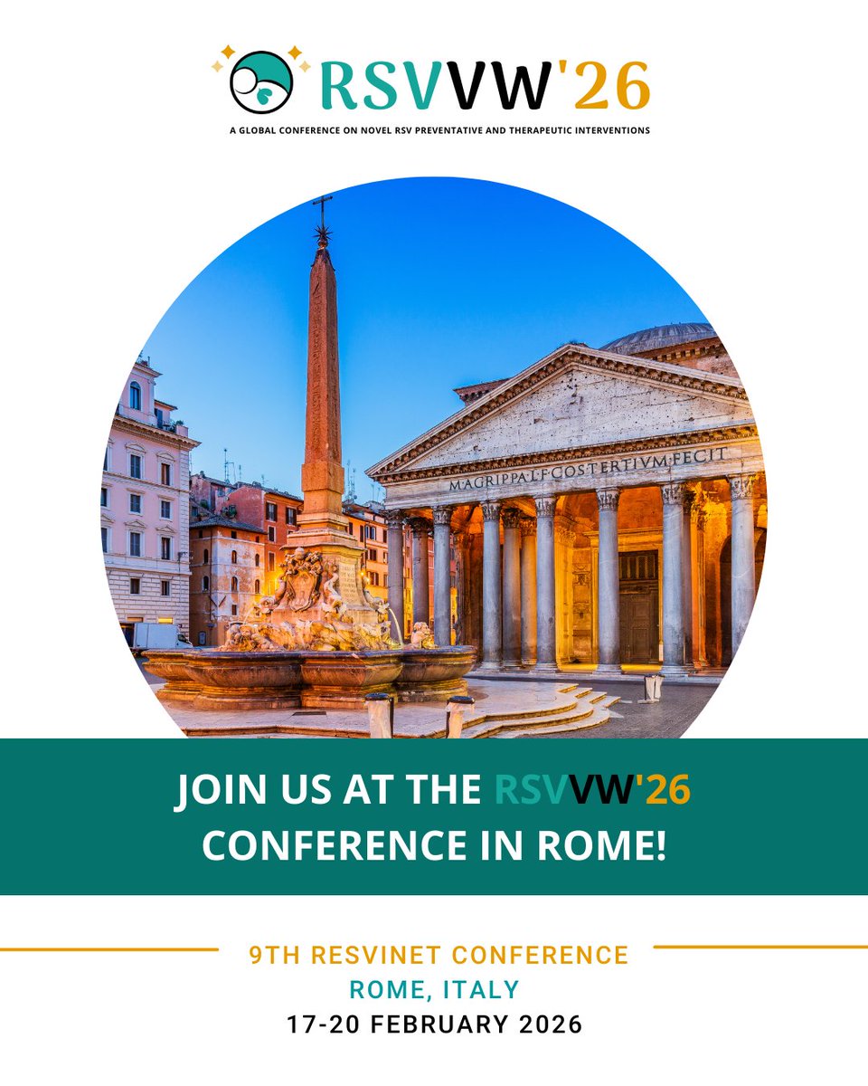 ReSViNET's tweet photo. RSVVW’26 Highlights as we are preparing for Rome.
The Scientific Advisory Committee, a highlight of the Scientific Program, and some pictures of the conference venue.

#RSVVW26 #ReSViNET #RSVResearch #GlobalHealth #HealthConference #Rome2026RSVVW https://t.co/7u9iixVHwZ