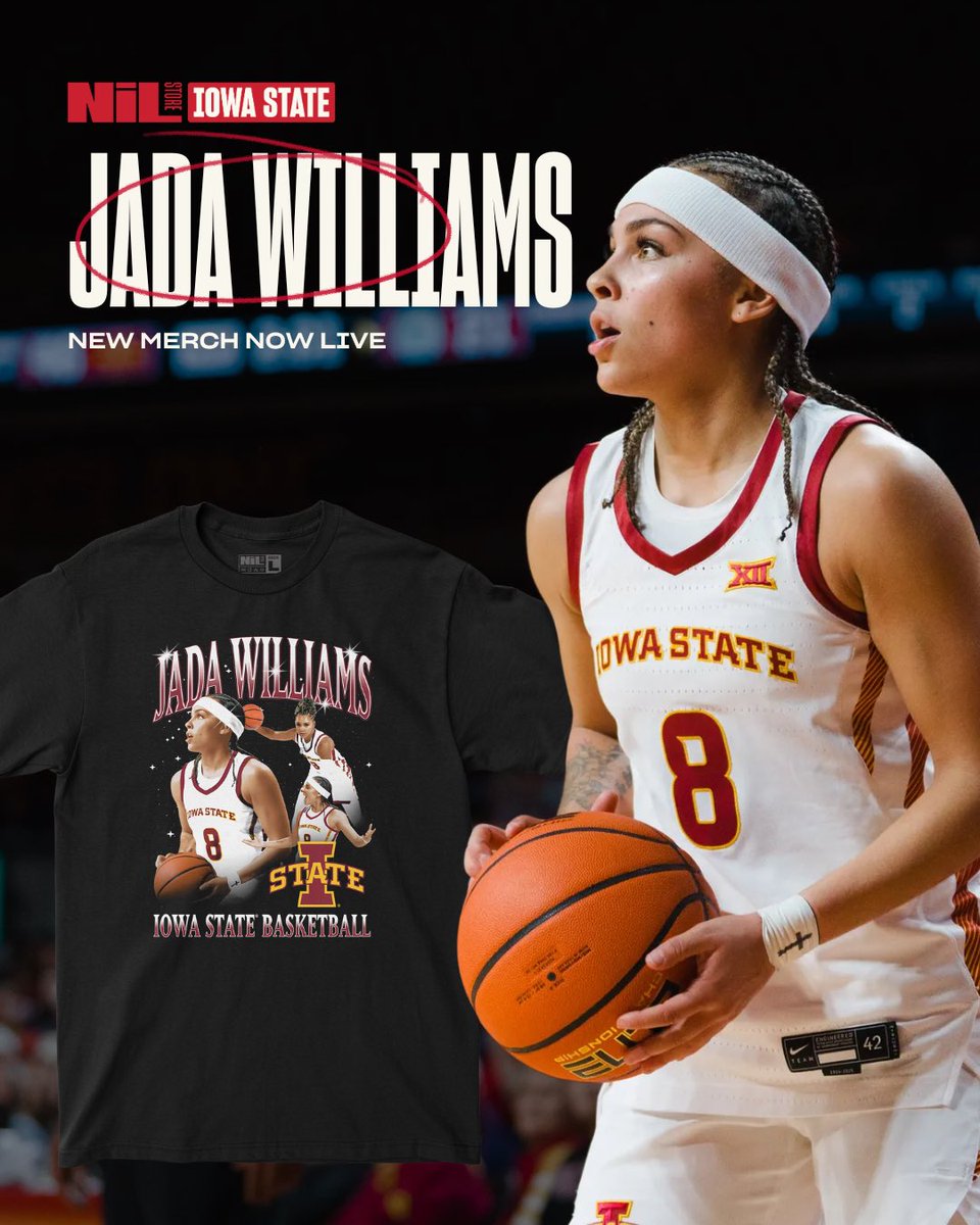 IowaStNILStore's tweet image. New drop for Cyclone Nation 🌪️ Jada Williams merch now LIVE — don’t miss it!🏀

nil.store/iowa-state/isu…

#cyclonewbb #jadawilliams #exclusivedrop #iowastatewbb #cyclonenation