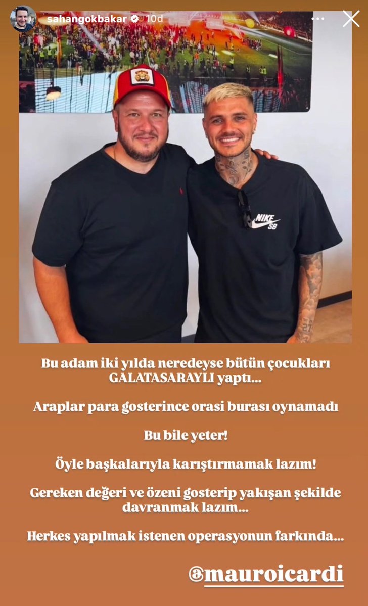 Valla adamsın sen büyük Galatasaraylı <a href="/sgokbakar/">Şahan Gökbakar</a>