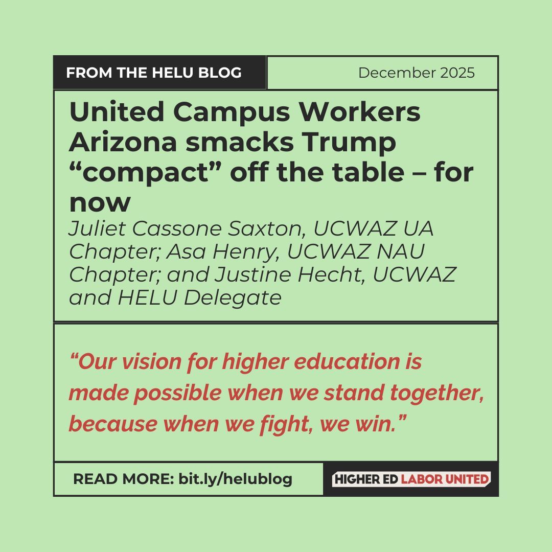 Higher Education Labor United (HELU) tweet media