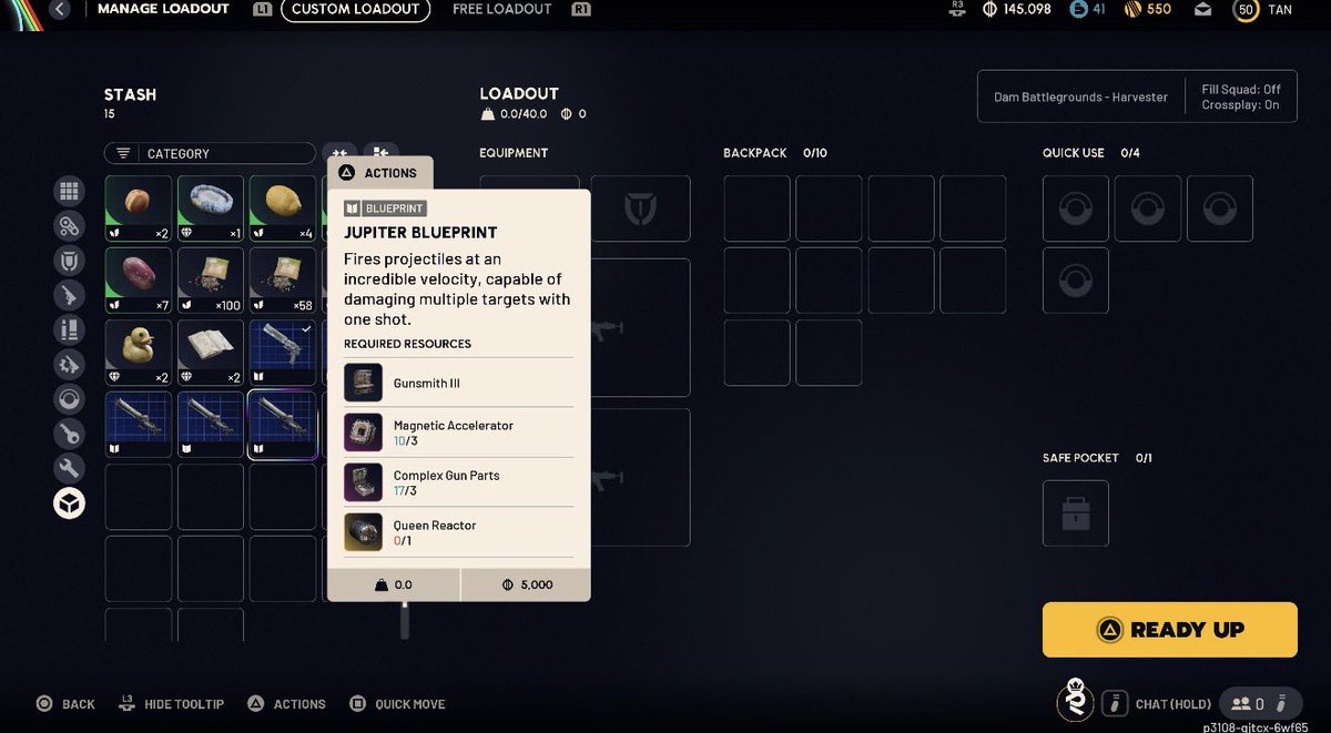 BodegaTan's tweet photo. Made the run and came out with 3 Jupiter blueprints #ArcRaiders https://t.co/AOy9D1roPj