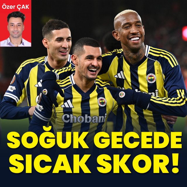 ✏️ Özer Çak ( <a href="/OzerCakk/">Özer Çak</a> ) yazdı: Fenerbahçe'den soğuk gecede sıcak skor!

💬 "Fenerbahçe; Ferencvaros, Galatasaray ve Başakşehir’le gelen üç maçlık beraberlik serisinin ardından Brann karşısında aldığı farklı galibiyetle rahat bir nefes aldı. Bu skor yeni bir serinin başlangıcı