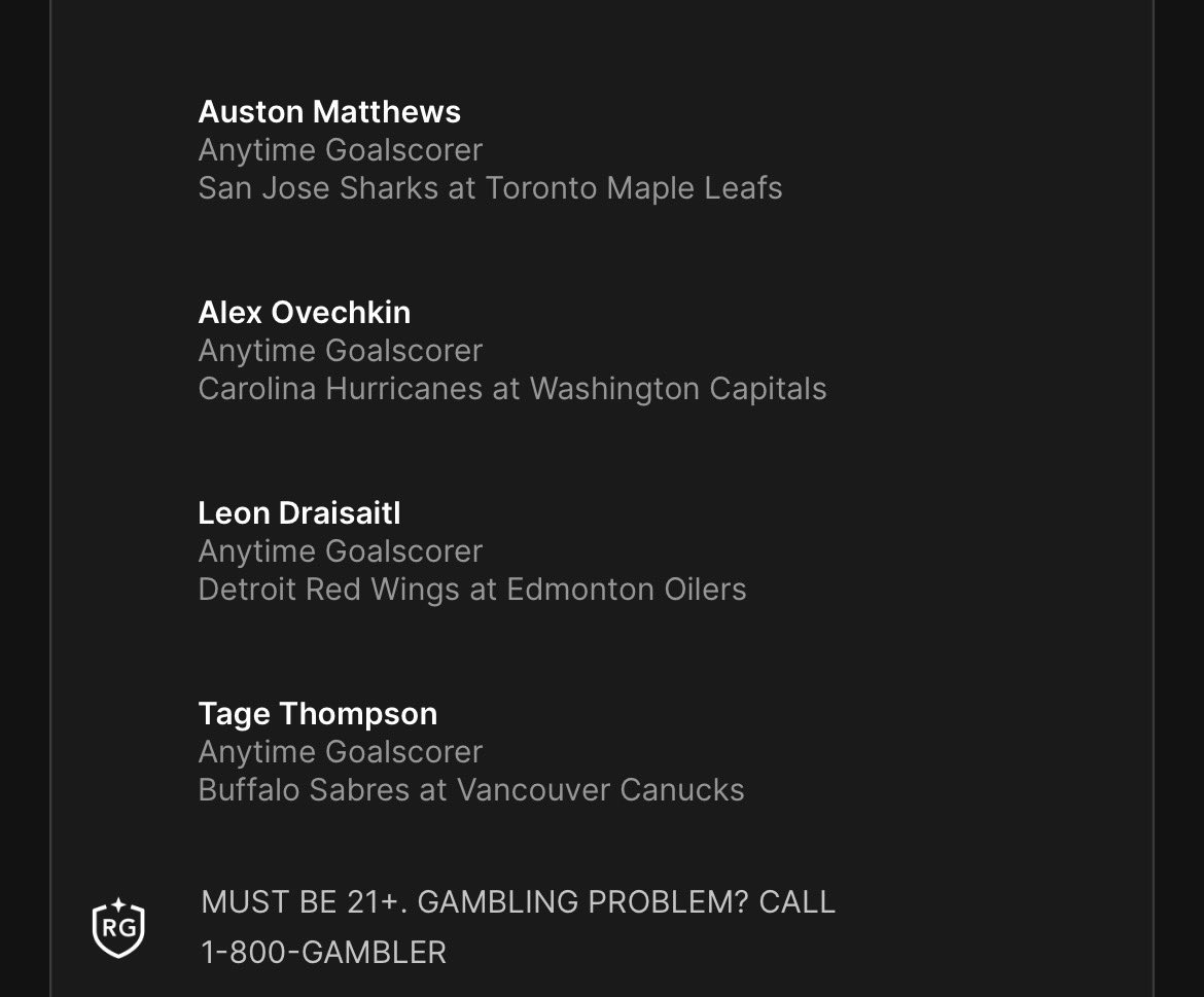StripsPicks's tweet photo. +2866 4 Leg goalscorer 🏒

Powered By @_TheBuddies 🤖

They are all in good spots and dominate when playing the opposing team 🤞🏾

Hit that like button if tailing ‼️
#NHLPicks #Gambling𝕏 https://t.co/XZOoT7CD7V