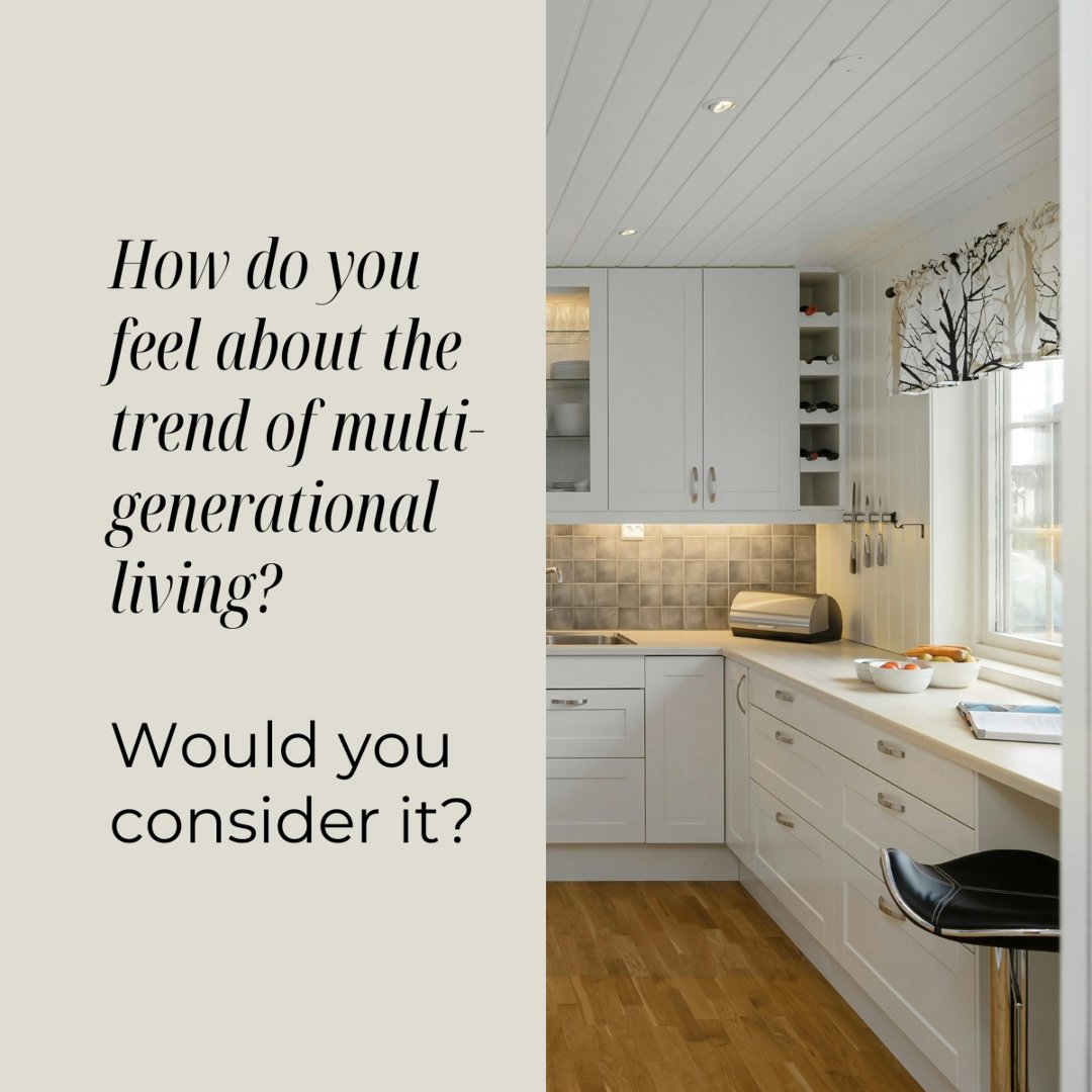 marcifarrell's tweet photo. Multi-generational living—where multiple generations of a family live under one roof—is becoming more common, offering benefits like shared expenses, built-in childcare, and stronger family connections.

How do you feel about this trend? 

#multigenerationalliving https://t.co/R6BrMr6En5