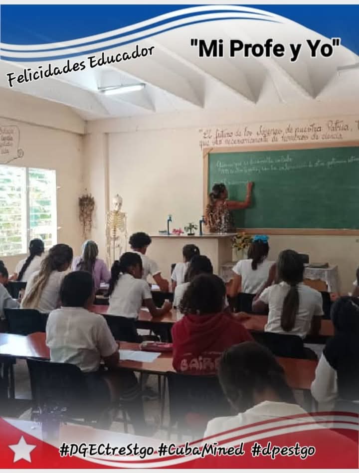 Feliz jornada a los educadores .#SantiagoDeCuba #Contramaestre 
<a href="/CubaMined/">MINED</a> 
<a href="/DGECtreStgo/">DGE Contramaestre Santiago de Cuba</a> 
<a href="/Maricel/">Maricel</a>
@Enmanuel