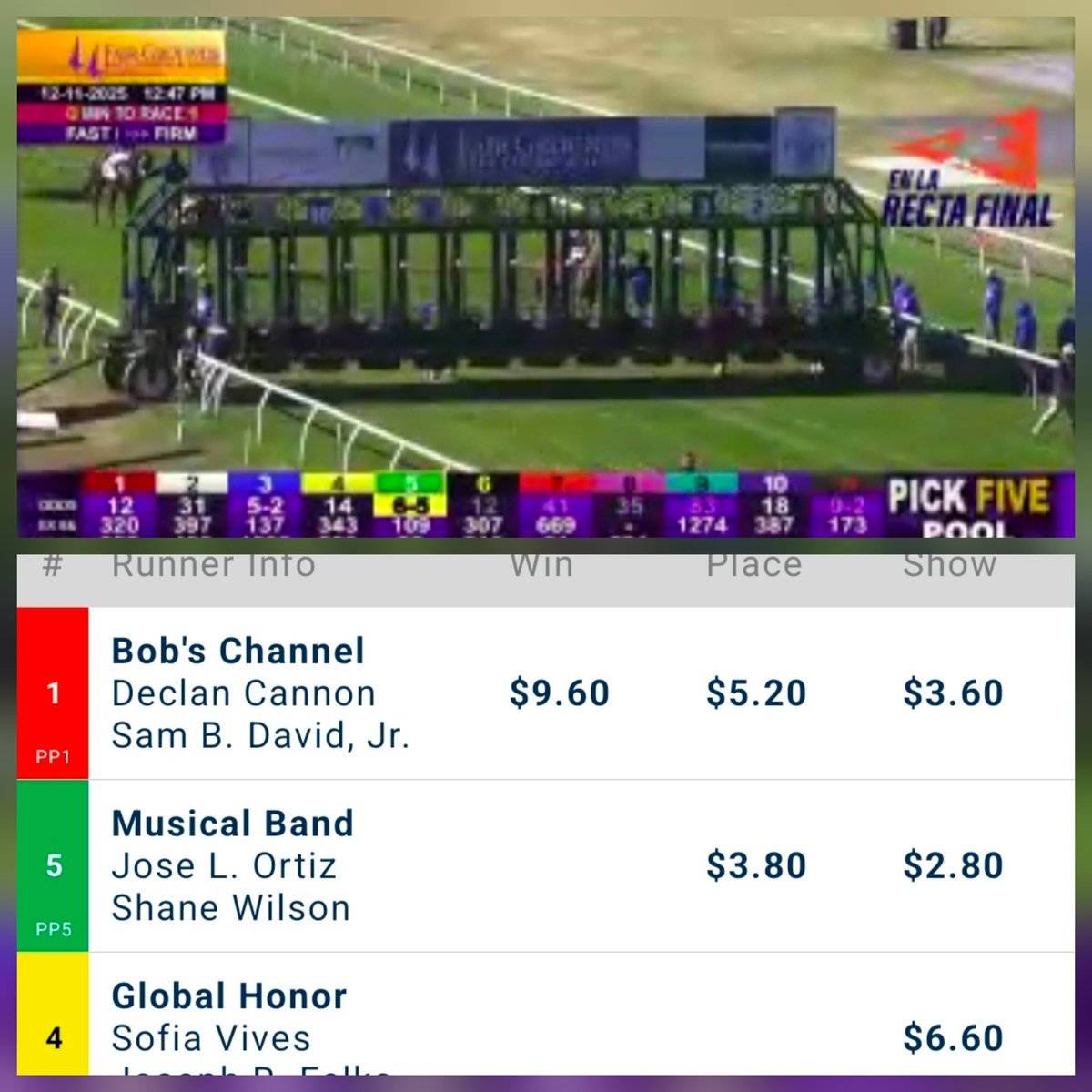 Jackpotkimm's tweet photo. The caws hammered the #1 in the first race at @fairgroundsnola. A churchilldowns owned racetrack.
From 12-1 to 7-2. Exacta and tri got crushed,too. https://t.co/IkAnWR1qz6