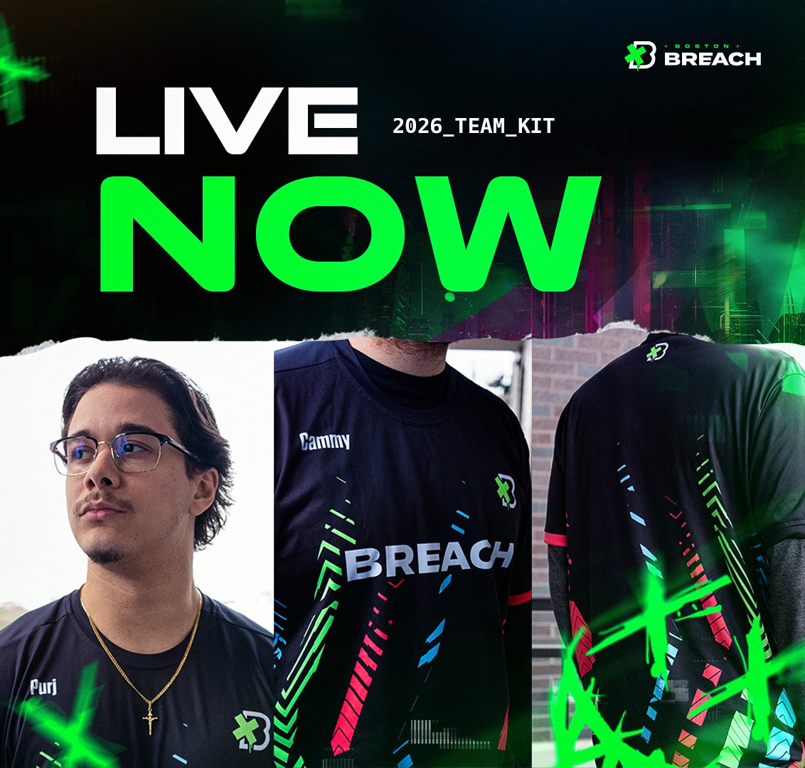 BostonBreach's tweet image. Our 2025-2026 Team Kit is now live ⬇️

🔗 raven.gg/boston-breach/