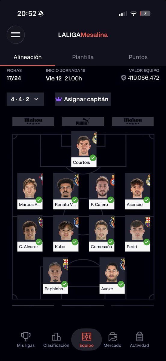 jmuzpr's tweet photo. @Wizo14_ @MIS7ERMALAKI Hola! De suplentes tengo:

- Portero (RADU)
-defensa (Manu Sánchez)
-centro (blanco, oroz, hassan, ilaix)
-delantera (bryan Zaragoza)

Crees que hay algo que flojea y tengo que buscarle recambio en el mercado? O me vale la plantilla para la jornada https://t.co/6h1gZBAR4o
