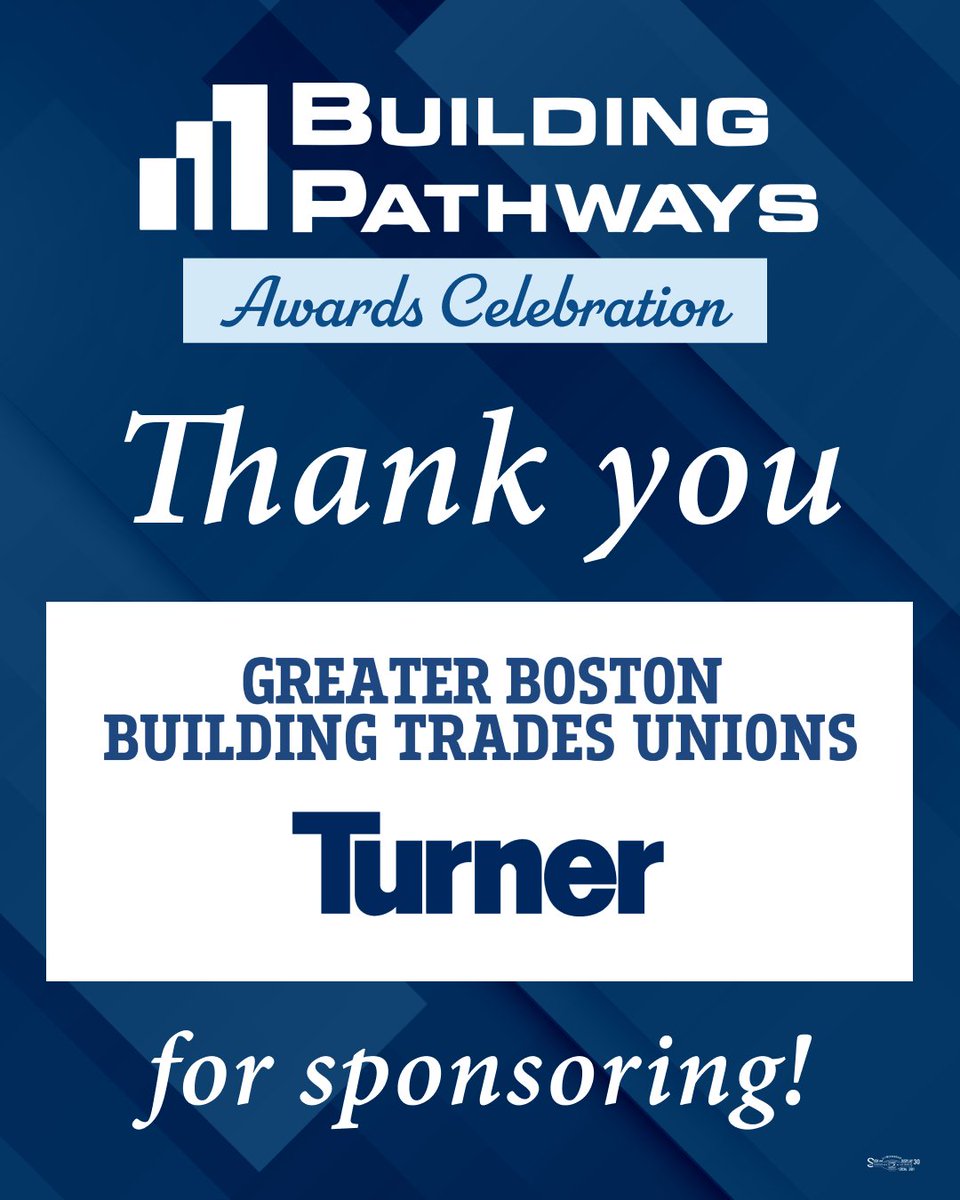 Thank you to <a href="/MetroBTC/">Greater Boston Building Trades Unions</a> and <a href="/turner_talk/">Turner Construction</a> for being dedicated supporters of our pre-apprenticeship program. Your investments help us prepare the next generation of diverse, highly skilled workers ready to succeed in the union construction trades.