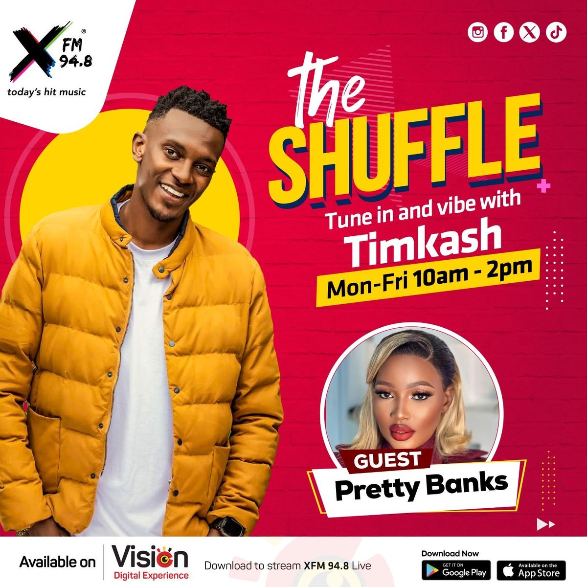 Pretty Banks is joining Timkash on The Shuffle this morning.
What would you like to ask her?
#TurnItUp