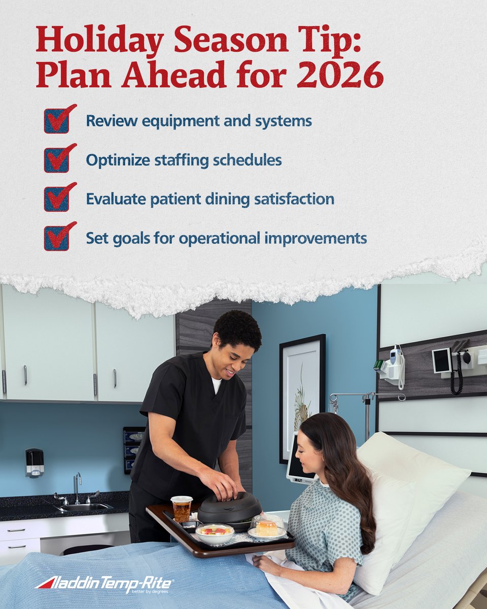 AladdinTempRite's tweet photo. As the year winds down, now’s the perfect moment to look ahead. Taking time to evaluate equipment, workflows, staffing, and patient dining satisfaction sets you up for a stronger, more efficient 2026!
#aligroupfs #Welbilt #foodservice #foodserviceequipment #foodequipment https://t.co/24jjLEpvjn