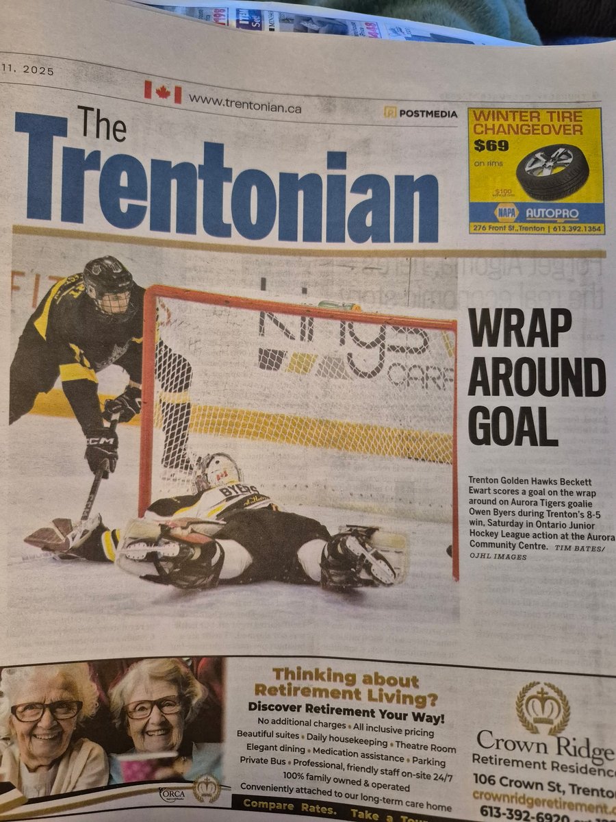 Whoever says print is dead hasn’t seen their kid on the cover of a local newspaper lately. (Or, isn’t the proud owner of a lovely regional magazine….)

Photo credit: <a href="/ojhlimages/">OJHL Images DOP</a> 

<a href="/TheTrentonian/">Trenton Trentonian</a>
