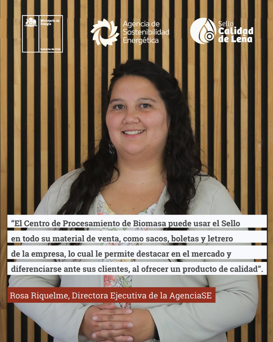 🪵 El Ministerio de Energía y la Agencia de Sostenibilidad Energética invitan a los #CentrosDeProcesamientoDeBiomasa a postular al #SelloCalidadDeLeña 👉 Si ofreces leña seca y de calidad, infórmate y postula hasta el 30/12, a las 13 horas, en sellocalidadlena.cl