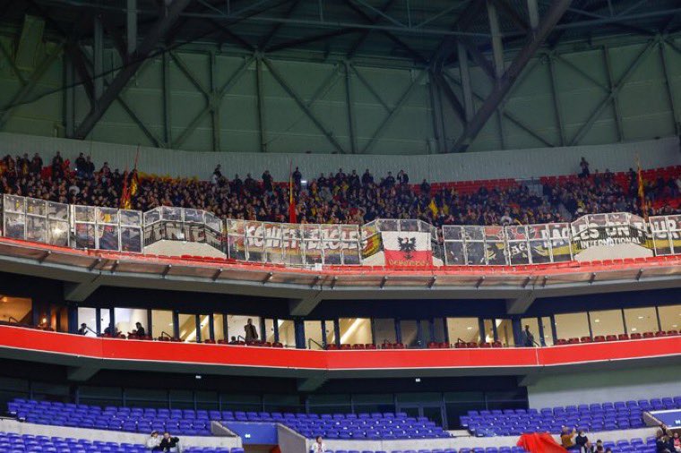 1.605 <a href="/GAEagles/">Go Ahead Eagles 🦅</a> supporters in Lyon vanavond. #olGAE