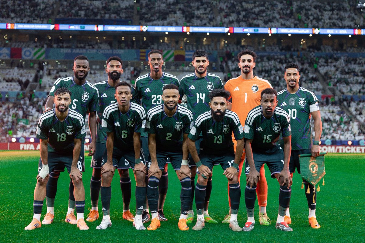 whrumor's tweet photo. عاجل ورسميًا :

المنتخب السعودي يتأهل لنصف النهائي بفوزه على فلسطين 2-1 💚💚💚💚💚💚 https://t.co/4k4MKSueqX