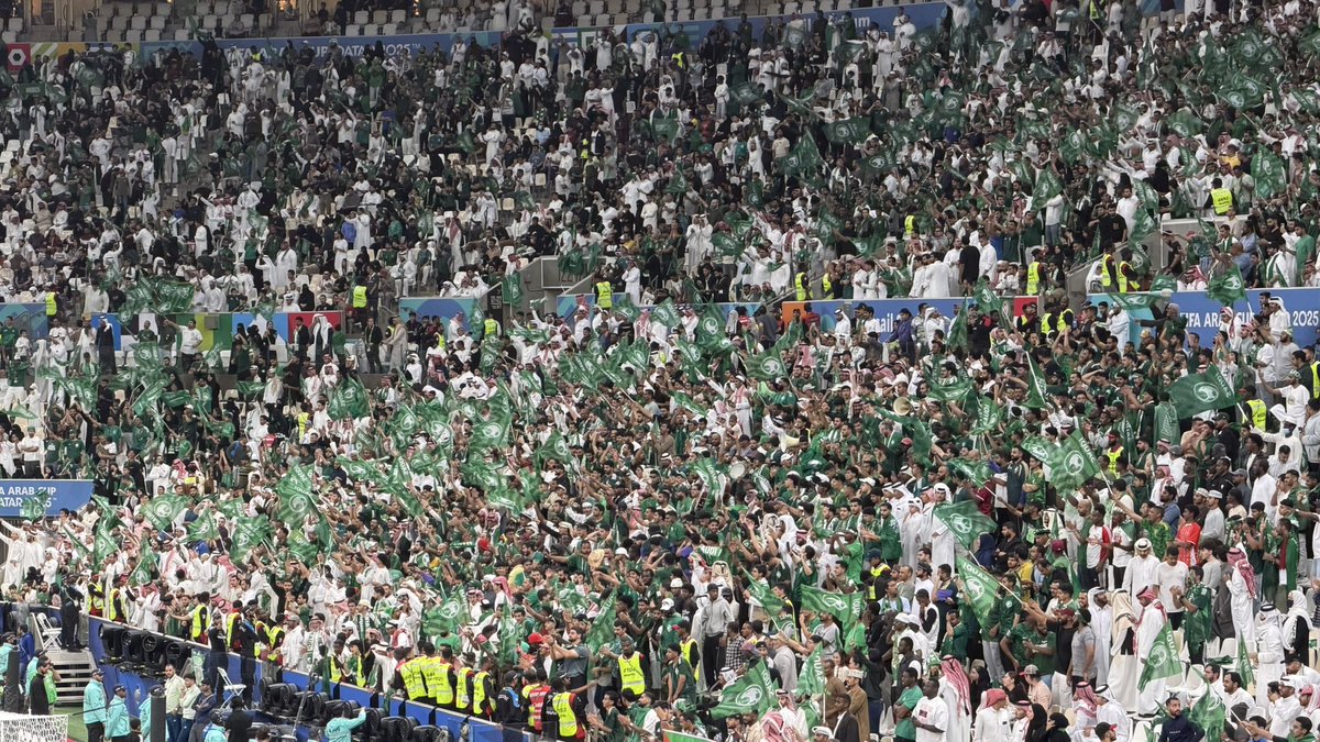 ألف مبروك للشعب السعودي 🇸🇦
ألف مبروك للجماهير السعودية 💚

المنتخب السعودي يتأهل إلى نصف نهائي كأس العرب 👌🏻😍

#السعودية_فلسطين 
#كاس_العرب_FIFA_قطر_2025