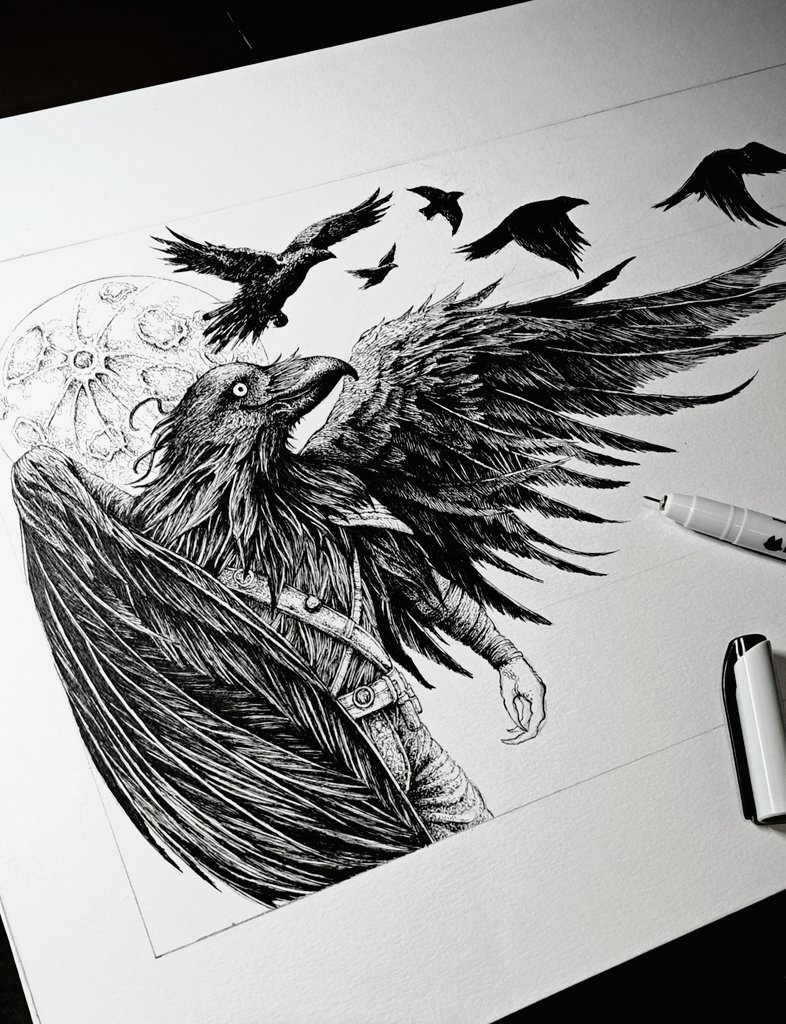 KarlTrewhelaArt's tweet image. Time for some old ruins and some Berserk/Doré style landscape background