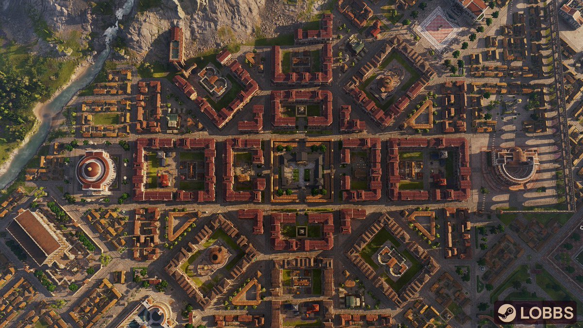 ANNO_EN's tweet photo. Some of your cities in #Anno117PaxRomana look like woven tapestries - or, to stay on theme, like tesserae perfectly laid in a vibrant Roman mosaic. The Emperor would be proud! ✨ https://t.co/jcXHpLhvf4