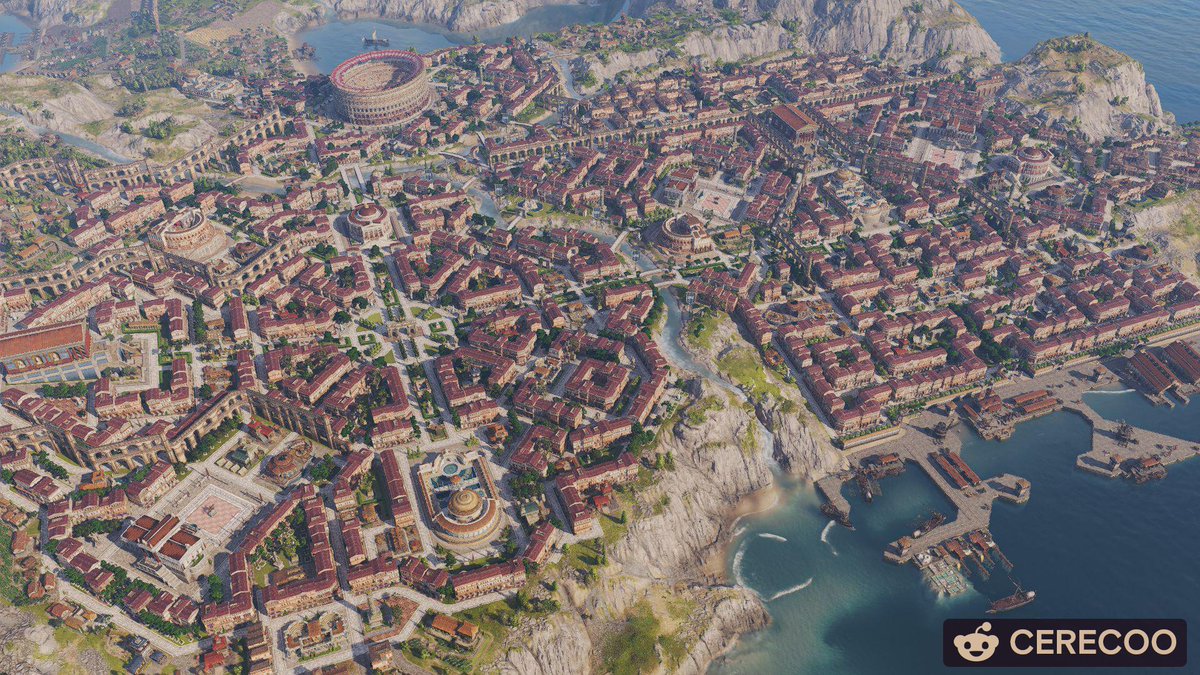 ANNO_EN's tweet photo. Some of your cities in #Anno117PaxRomana look like woven tapestries - or, to stay on theme, like tesserae perfectly laid in a vibrant Roman mosaic. The Emperor would be proud! ✨ https://t.co/jcXHpLhvf4
