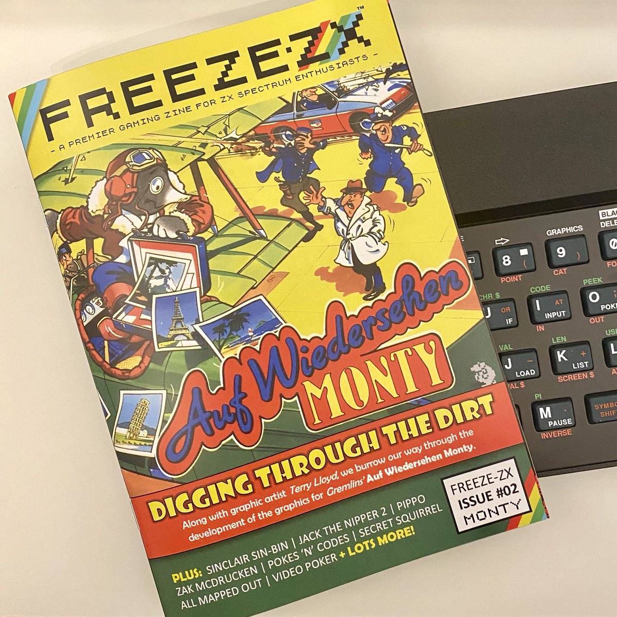 retroguybry's tweet photo. #FREEZEZX Issue two is here! Thanks Vinny, the cover looks fab and I can’t wait to get stuck in. #ZXSpectrum https://t.co/Zk9v1F9zzw